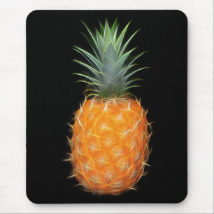 Neon Ananas Glowing Fruit Kunst  Muismat