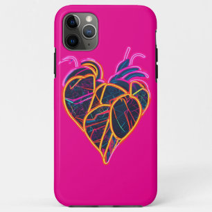Neon Anatomical Heart Hoodie artistiek botanisch iPhone 11 Pro Max Hoesje