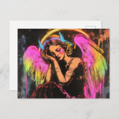 Neon Angel Briefkaart (Voorkant / Achterkant)