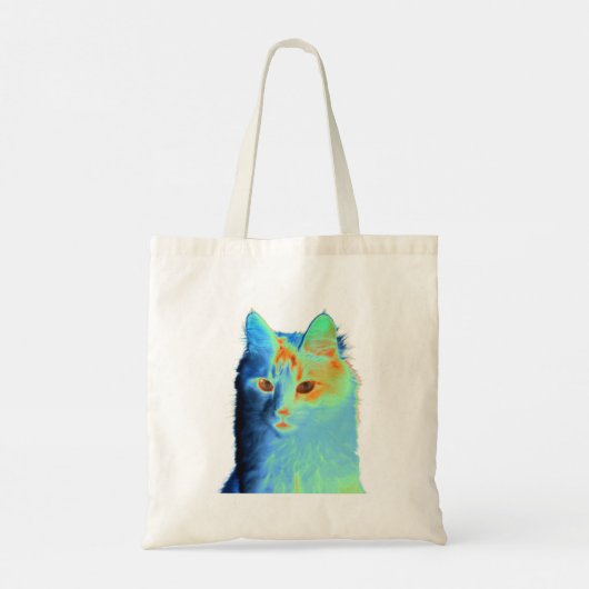 Neon Angora Cat Tote Bag (Achterkant)