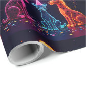 Neon Animal Theme Wrap Cadeaupapier (Rol Hoek)
