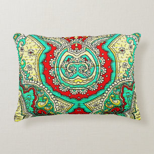 Neon arabesk ornament: jaren '80 stijl. accent kussen