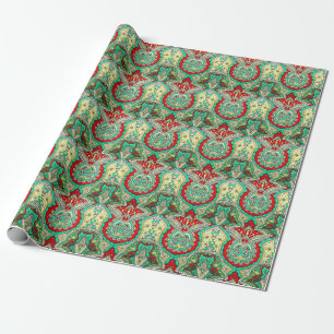 Neon arabesk ornament: jaren '80 stijl. cadeaupapier