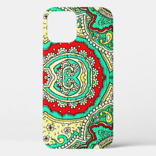 Neon arabesk ornament: jaren '80 stijl. iPhone 12 hoesje