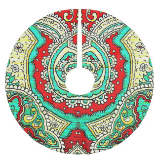 Neon arabesk ornament: jaren '80 stijl. kerstboom rok