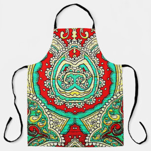 Neon arabesk ornament: jaren '80 stijl. schort