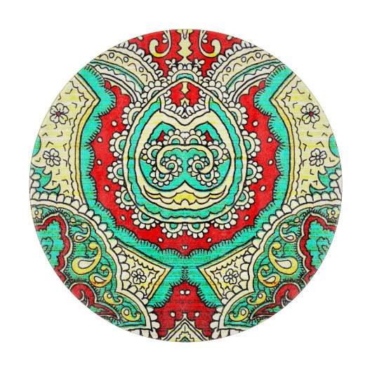 Neon arabesk ornament: jaren '80 stijl. snijplank (Voorkant)