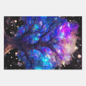 néon arbre de vie enveloppant feuilles de papier (Devant 3)