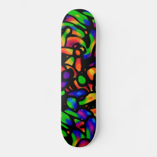 Neon Art Skateboard (Voorkant)