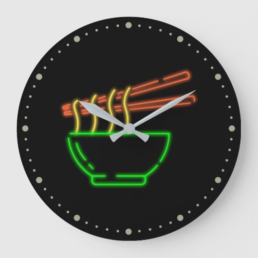 Neon Asian Neondle Bowl Grote Klok (Voorkant)