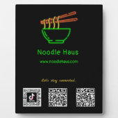 Neon Asian Neondle Bowl Social Media Scan Codes Fotoplaat (Voorkant)