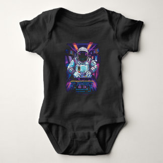 Neon Astronaut Kosmische Ruimte Exploratie Grafisc Romper