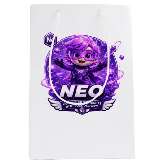 Neon ATOMIVRA Medium Cadeauzakje (Voorkant)