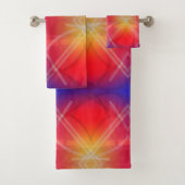 Neon Attraction Gelaagde Abstract Design Bad Handdoek (Insitu)