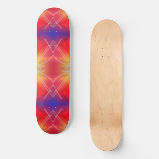 Neon Attraction Gelaagde Abstract Design Skateboard (Voorkant)