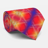 Neon Attraction Gelaagde Abstract Design Stropdas (Opgerold)