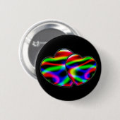 Neon Aurora Harten Ronde Button 5,7 Cm (Voorkant /achterkant)