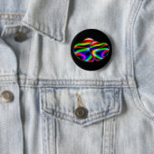 Neon Aurora Harten Ronde Button 5,7 Cm (In situ)