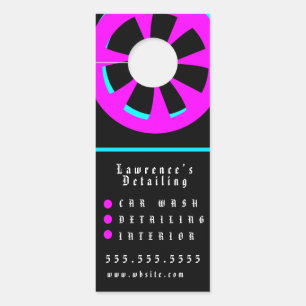 Neon Autowasserij Interieur Ontwerper Velg Logo