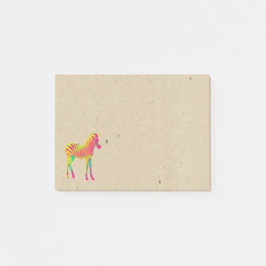 Neon Baby Zebra Psychedelic Funky Retro Post-it® Notes (Voorkant)