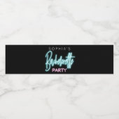Neon Bachelorette Bouteille d'eau Étiquettes (Étiquettes simples)