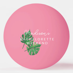 Neon Bachelorette Strandspellen Roze Pingpongballen