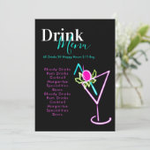 Neon Bar Club Restaurant Menu Boissons (Debout devant)