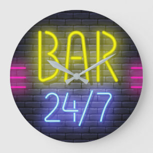 Neon Bar Grote Klok