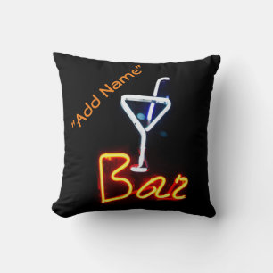 Neon Bar Sign Decorative Sierkussen for Mancave