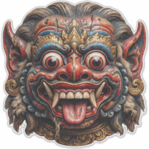 Neon Barong-beschermer Sticker - Balinese Bescherm
