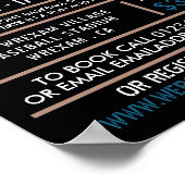 Neon Baseball Bat & Gear Baseball Camp Advert Poster (Hoek)