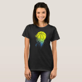 Neon Basketball Glitch T-shirt (Voorkant volledig)