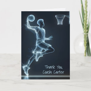 Neon basketballer dank u kaart