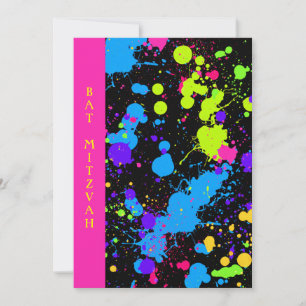 Neon, Bat Mitzvah, Uitnodiging op maat