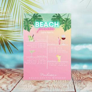 Neon Beach b. Bachelorette Weekend Itinerary Kaart