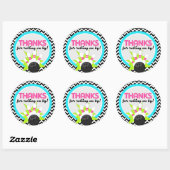 Neon Bedankt voor Rolling On By Bowling Stickers (Vel)
