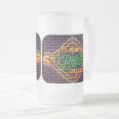 Neon Beer Sign Frosted Beer Mok Cup (Voorkant rechts)