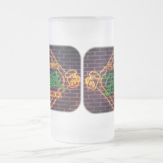 Neon Beer Sign Frosted Beer Mok Cup (Center)