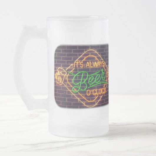 Neon Beer Sign Frosted Beer Mok Cup (Links)