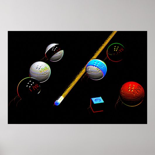 Neon Billards Poster (Voorkant)