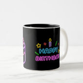 Neon birthday mug (Devant droit)