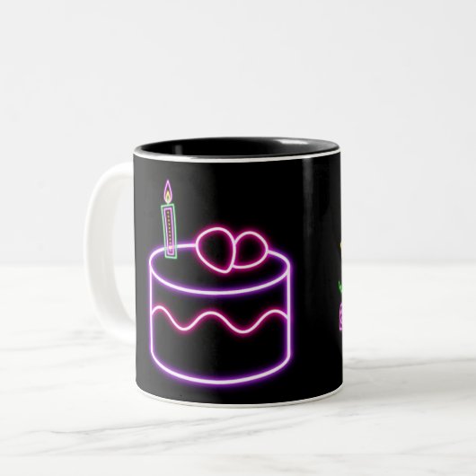 Neon birthday mug (Devant gauche)