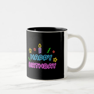 Neon birthday mug