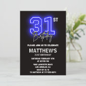 Neon Black 31e anniversaire invitations Hommes Spo (Debout devant)