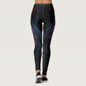 Neon Black Glowing Leopard Leggings (Achterkant)