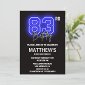 Neon Black Invitations à 83e anniversaire Men Spor (Debout devant)