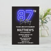 Neon Black invitations pour 87e anniversaire Men S (Debout devant)
