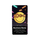 Neon Black Nightlife Events Zakelijk Branding Etiket (Voorkant)