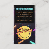 Neon Black Punch Kaart Vape Head Shops Smoke Loung (Achterkant)