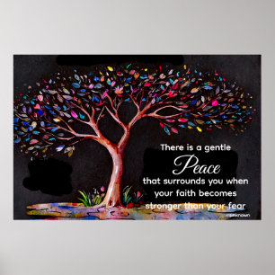 *~* Neon Black Tree AP81 Etherisch citaat Poster